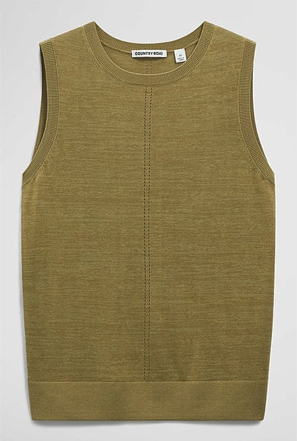 Pointelle Detail Neck Tank