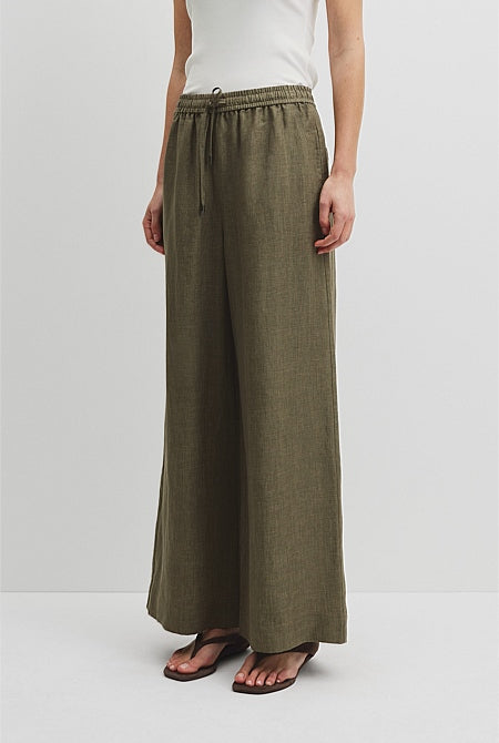 Pull-On Linen Pant