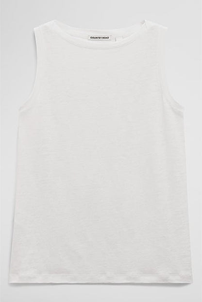 Linen Boat Neck Tank