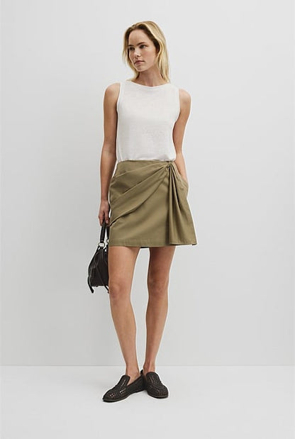 Linen Boat Neck Tank