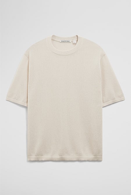 Fine Mesh Knit T-Shirt