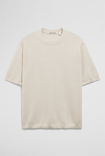 Fine Mesh Knit T-Shirt