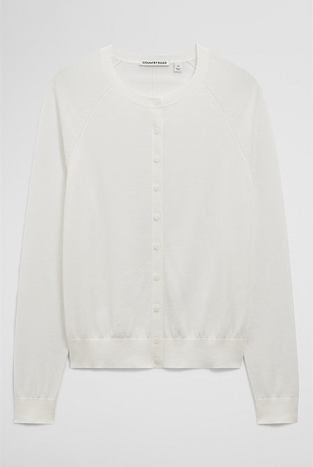Pointelle Detail Cardigan