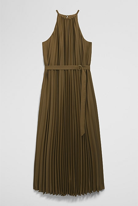 Pleat Midi Dress