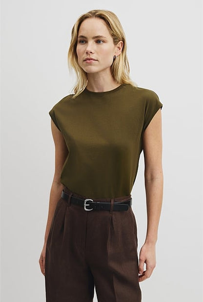 Australian Cotton Relaxed Crew Tank