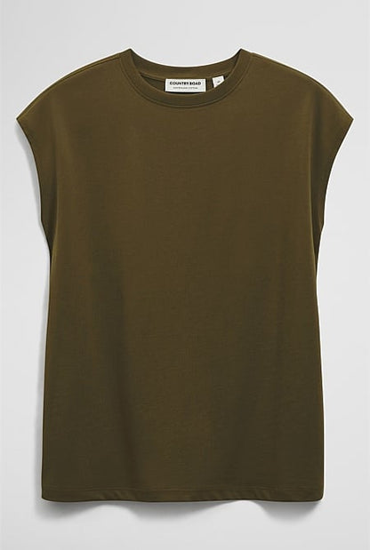 Australian Cotton Relaxed Crew Tank