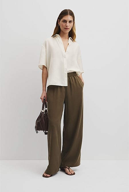 Pull-On Cupro Pant