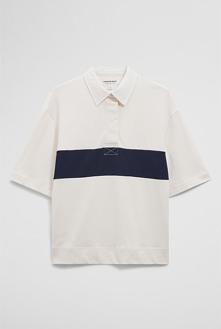 Australian Cotton Short Sleeve Workwear Block Rugby Polo