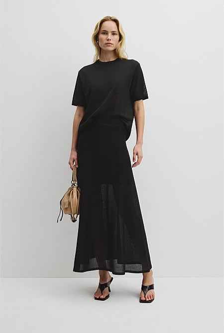 Flared Knit Skirt