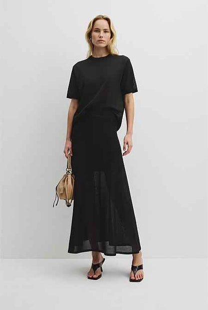 Flared Knit Skirt