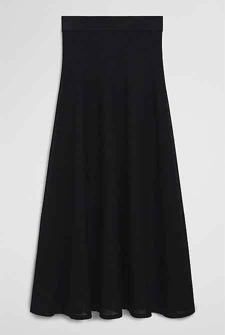 Flared Knit Skirt