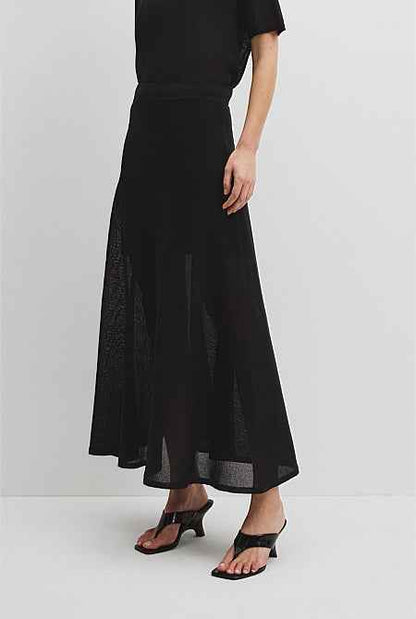 Flared Knit Skirt