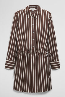 Stripe Gather Mini Dress