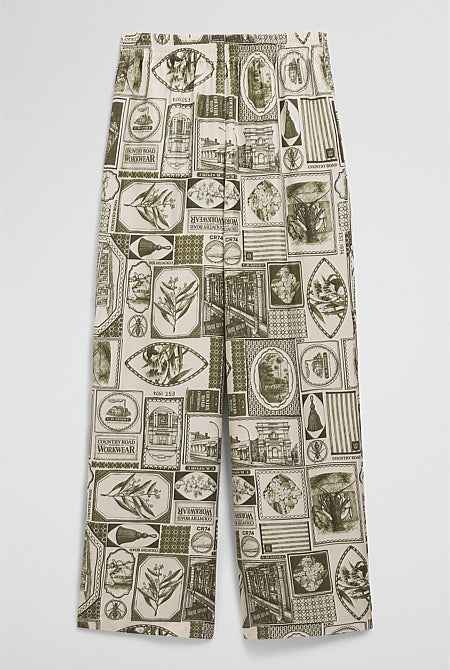 Print Silk Pant