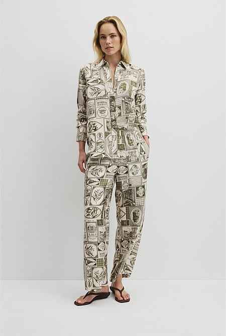 Print Silk Pant