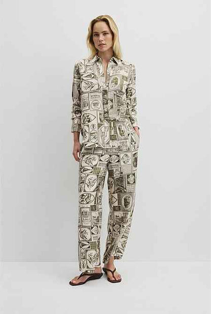 Print Silk Pant
