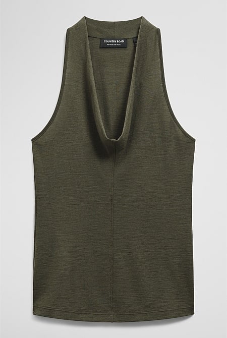 V-Neck Neck Drape Top