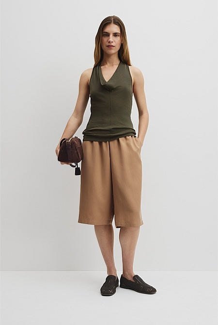 V-Neck Neck Drape Top