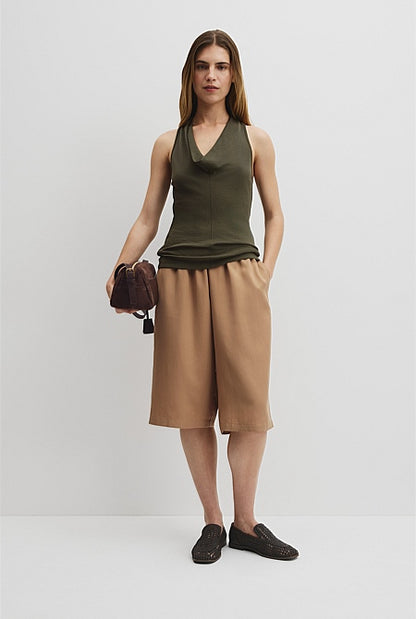 V-Neck Neck Drape Top
