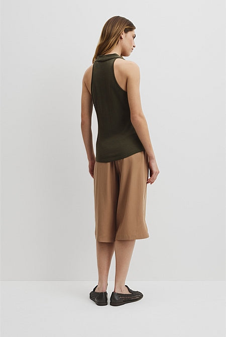 V-Neck Neck Drape Top