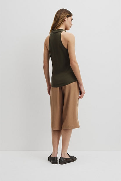 V-Neck Neck Drape Top