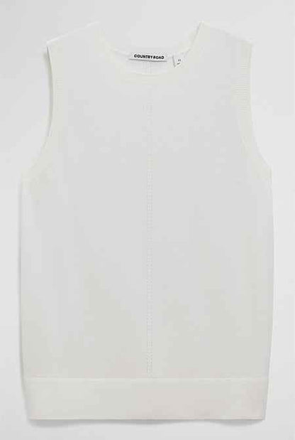 Pointelle Detail Neck Tank