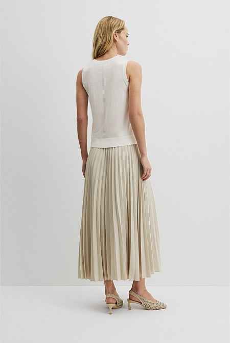 Pointelle Detail Neck Tank