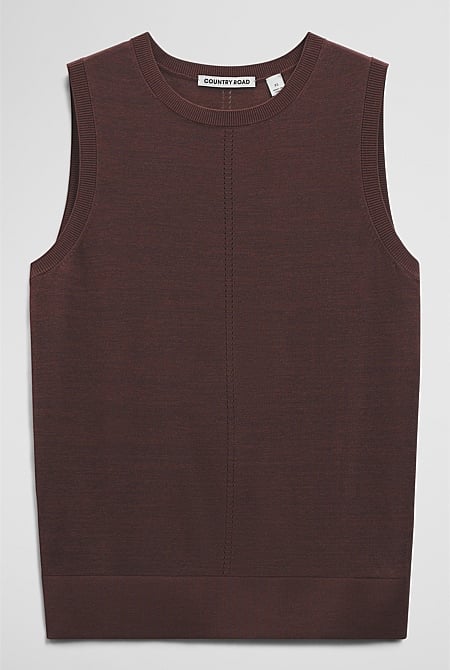Pointelle Detail Neck Tank