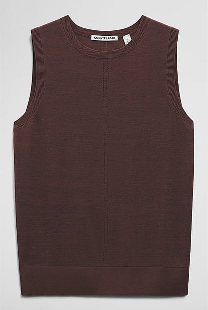 Pointelle Detail Neck Tank