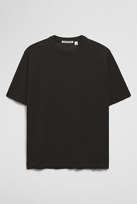Fine Mesh Knit T-Shirt