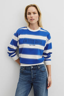 Australian Cotton Stripe Country Road Logo Sweat
