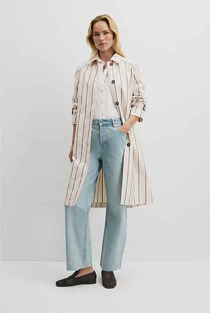 Longline Stripe Coat
