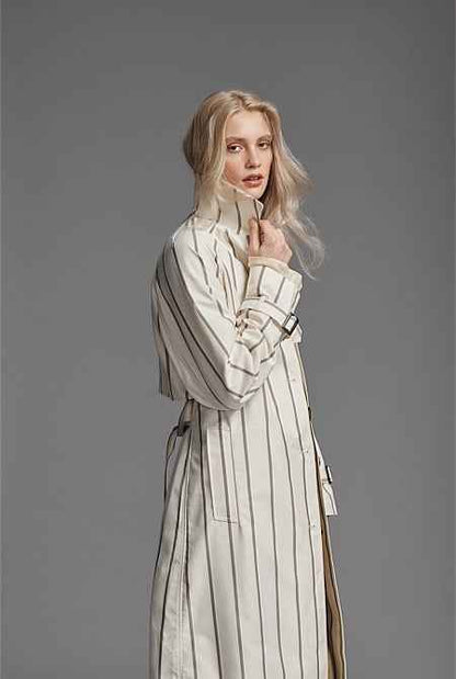 Longline Stripe Coat