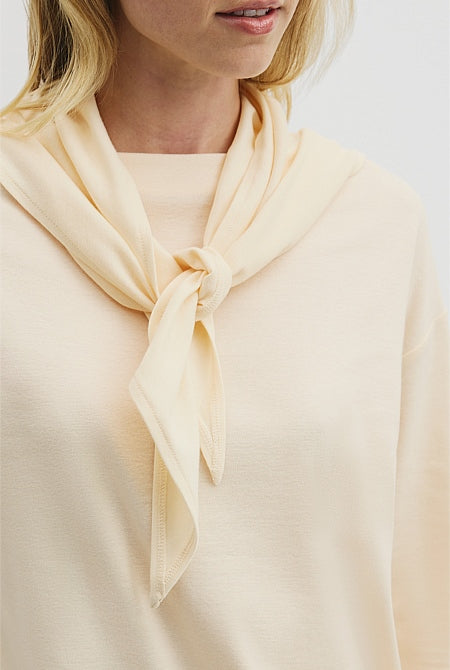 Scarf Crop Sleeve T-Shirt