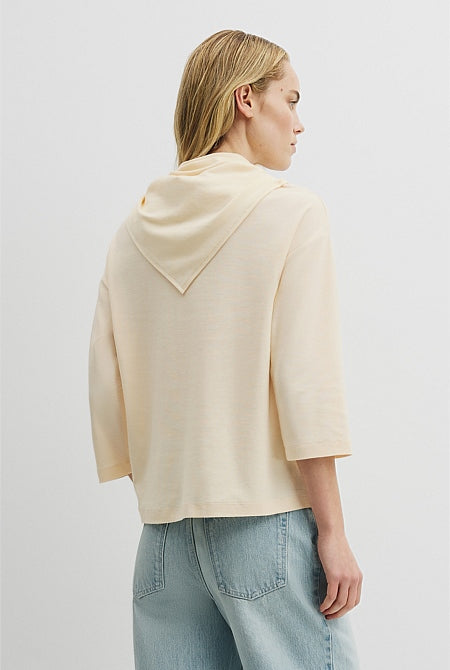 Scarf Crop Sleeve T-Shirt