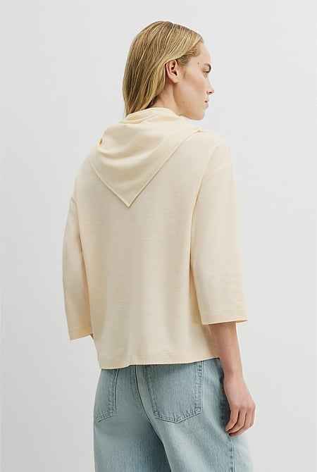 Scarf Crop Sleeve T-Shirt