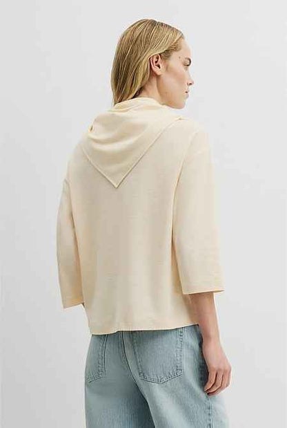 Scarf Crop Sleeve T-Shirt