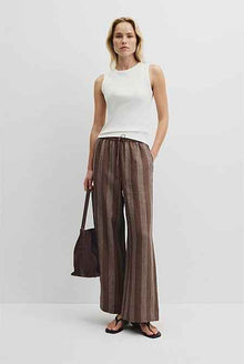 Stripe Linen Pull On Pintuck