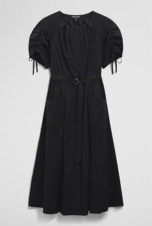 Gathered Sleeve Midi Dress