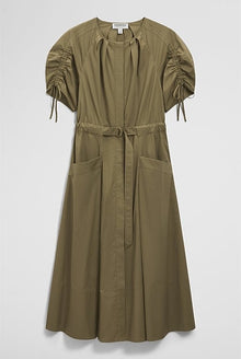 Gathered Sleeve Midi Dress