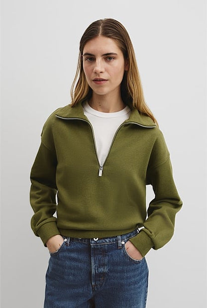 Australian Cotton Funnel Neck Sweat