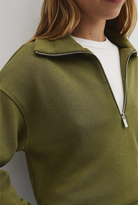 Australian Cotton Funnel Neck Sweat