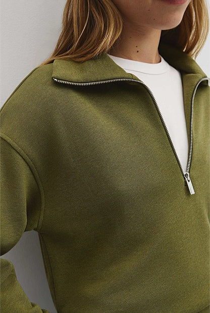 Australian Cotton Funnel Neck Sweat