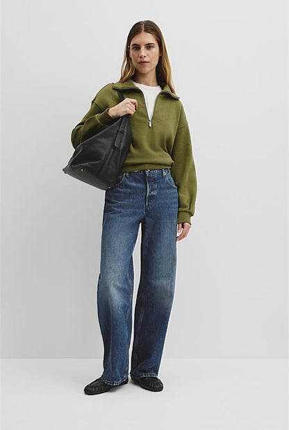 Australian Cotton Funnel Neck Sweat