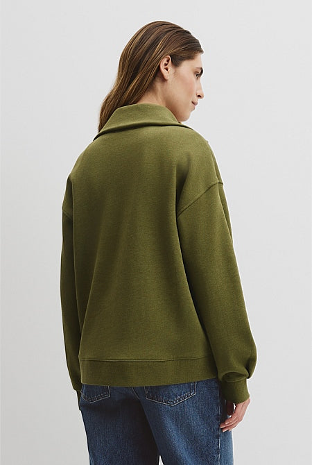 Australian Cotton Funnel Neck Sweat