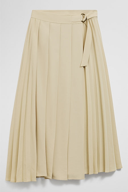 Pleated Midi Skirt