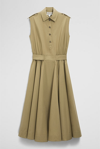 Australian Cotton Fit-and-Flare Midi Dress