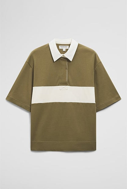 Australian Cotton Short Sleeve Workwear Block Rugby Polo