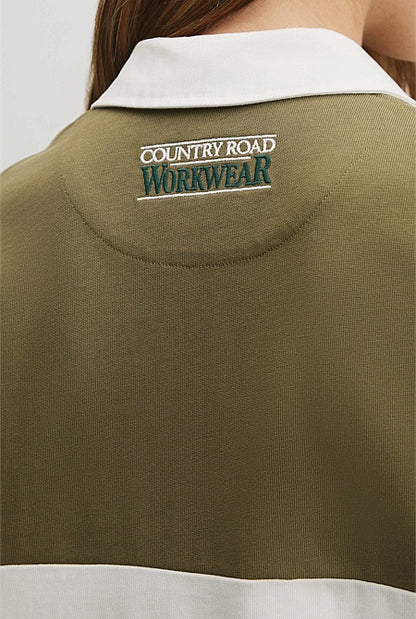Australian Cotton Short Sleeve Workwear Block Rugby Polo