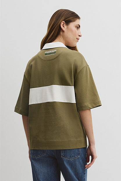 Australian Cotton Short Sleeve Workwear Block Rugby Polo
